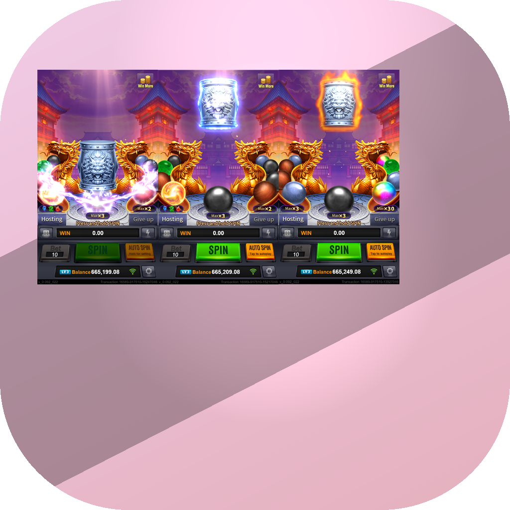 Dragon Treasure · Tampilan Antarmuka Aplikasi KM555